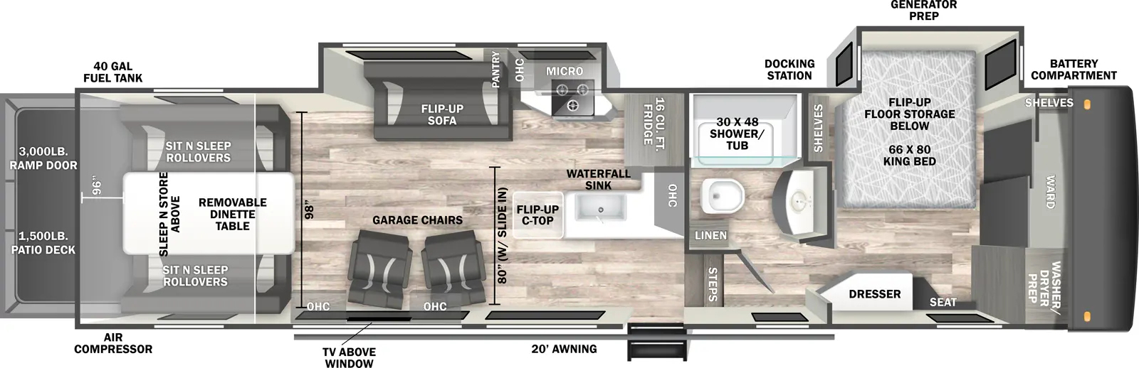Shockwave 3216GX Floorplan